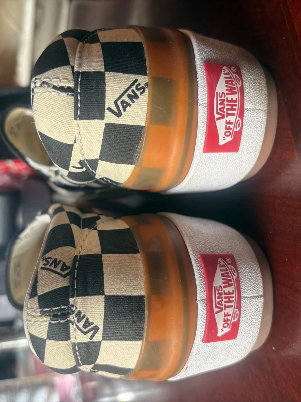 Vans era Checkerboard Slip-On platforms